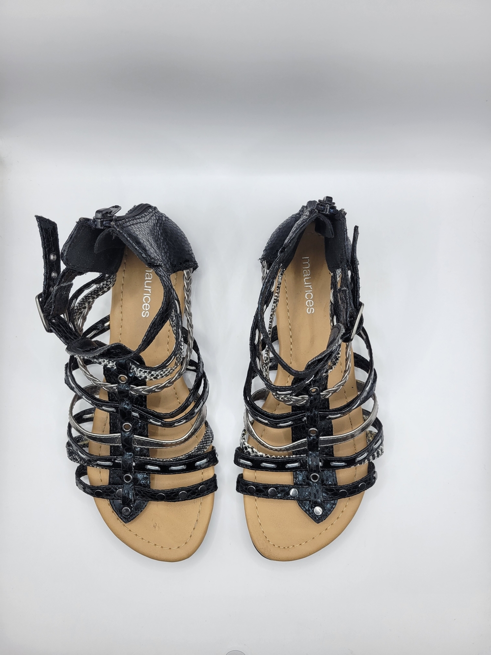 Maurices Black Strappy Gladiator Sandals